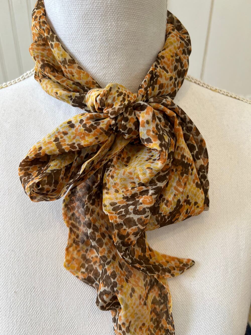 Python Snake Print Chiffon Scarf